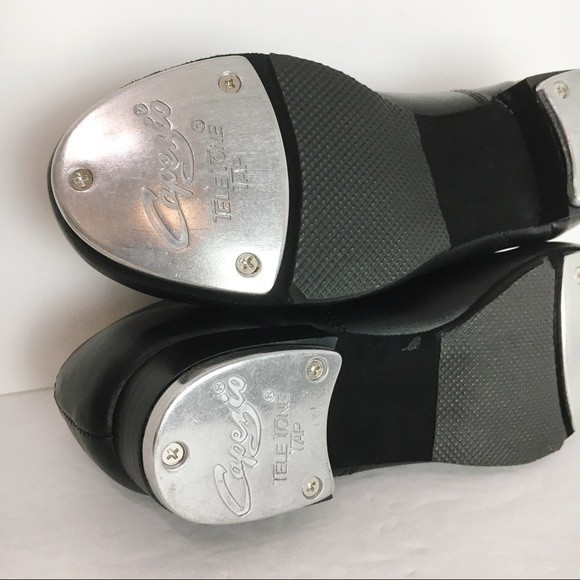 5W 5 WIDE Capezio Women's Fluid Black Lace‎ Up Tap Dance Shoes Style Model CG17 - Picture 8 of 13